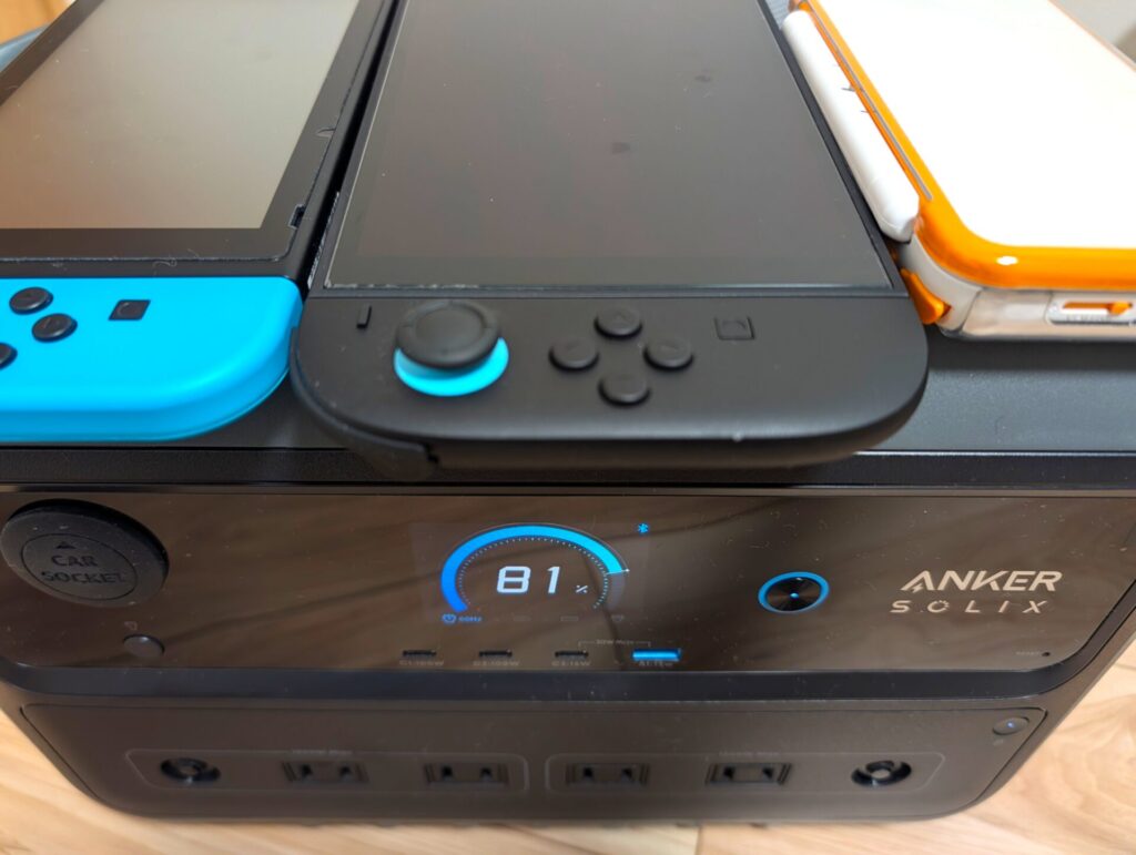 ポータブル電源とゲームハード(Switch、Switch2、new2DSLL)